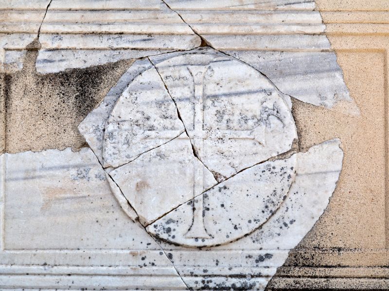 Christian Cross in Ephesus, Turkey