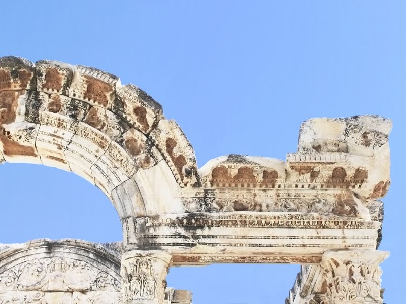Details from the Temple of Hadrian, Ephesus, Turkey