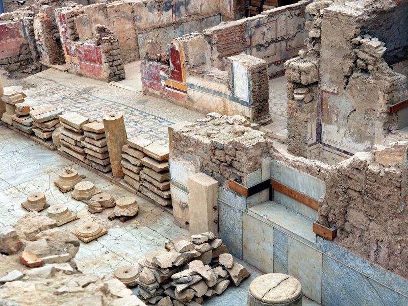 Mosaic Floors and Frescoes in Ephesus